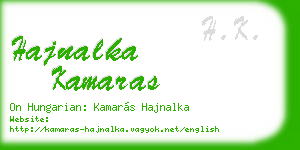 hajnalka kamaras business card