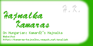 hajnalka kamaras business card